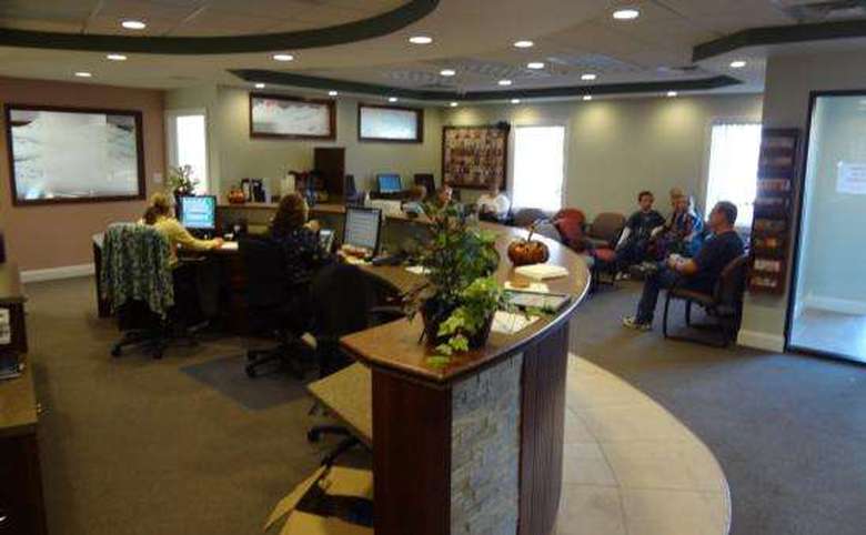View of front desk and waiting area
