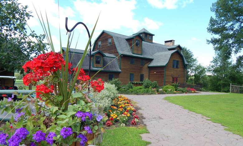 exterior of a farmhouse building
