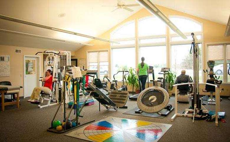 View of  the work out room with large sunny window