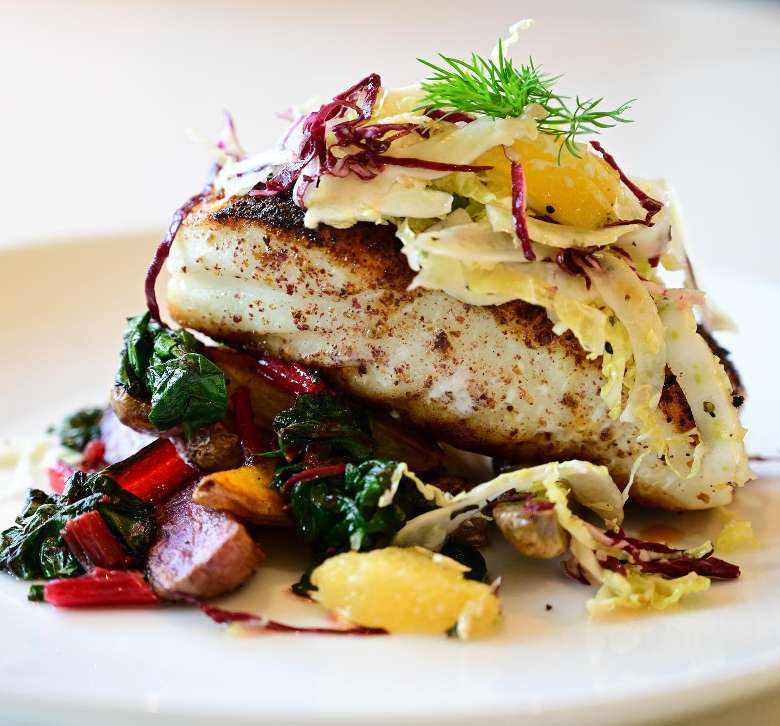 halibut dinner with veggies