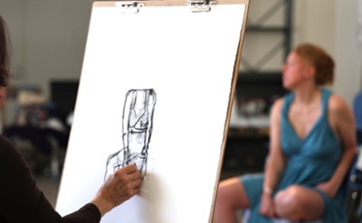 Figure drawing in process.