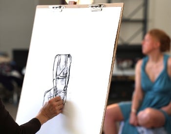 Figure drawing in process.