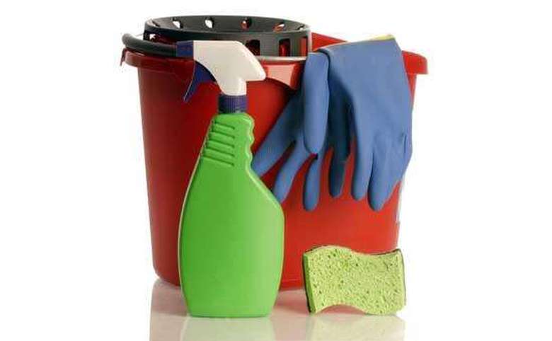 Bucket  and  cleaning supplies