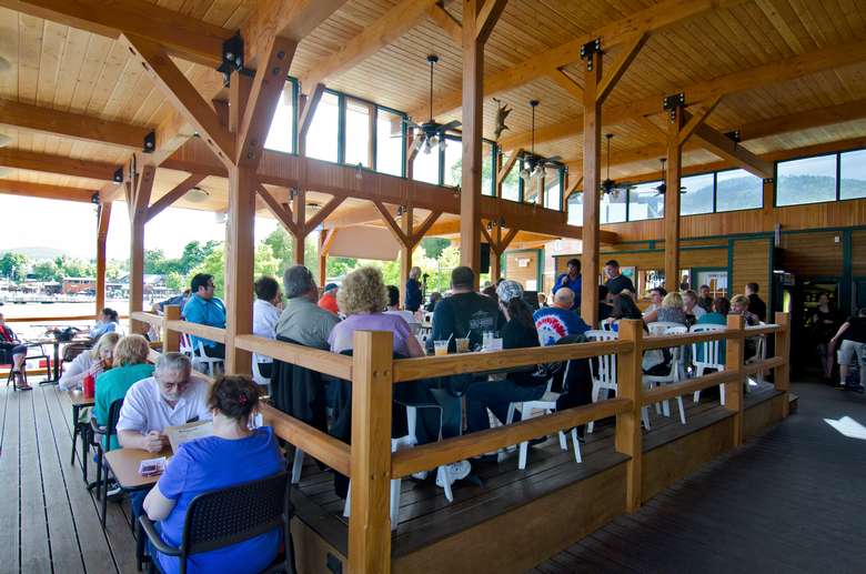Upstairs dining area of the boardwalk