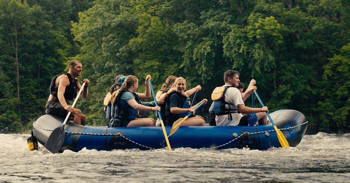 people rafting