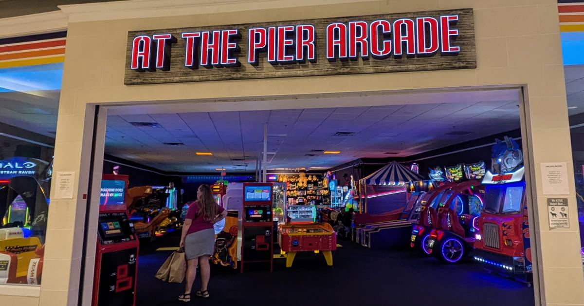 at the pier arcade at aviation mall