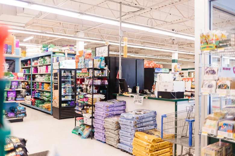 interior of pet shop
