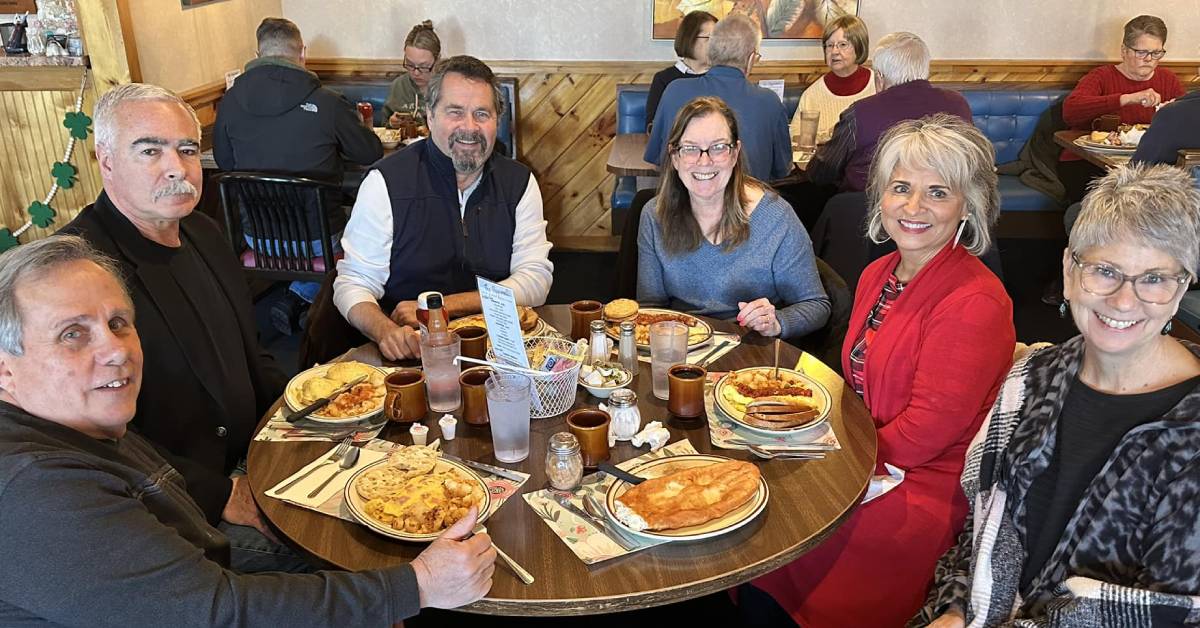 group of people dining at the peppermill family restaurant