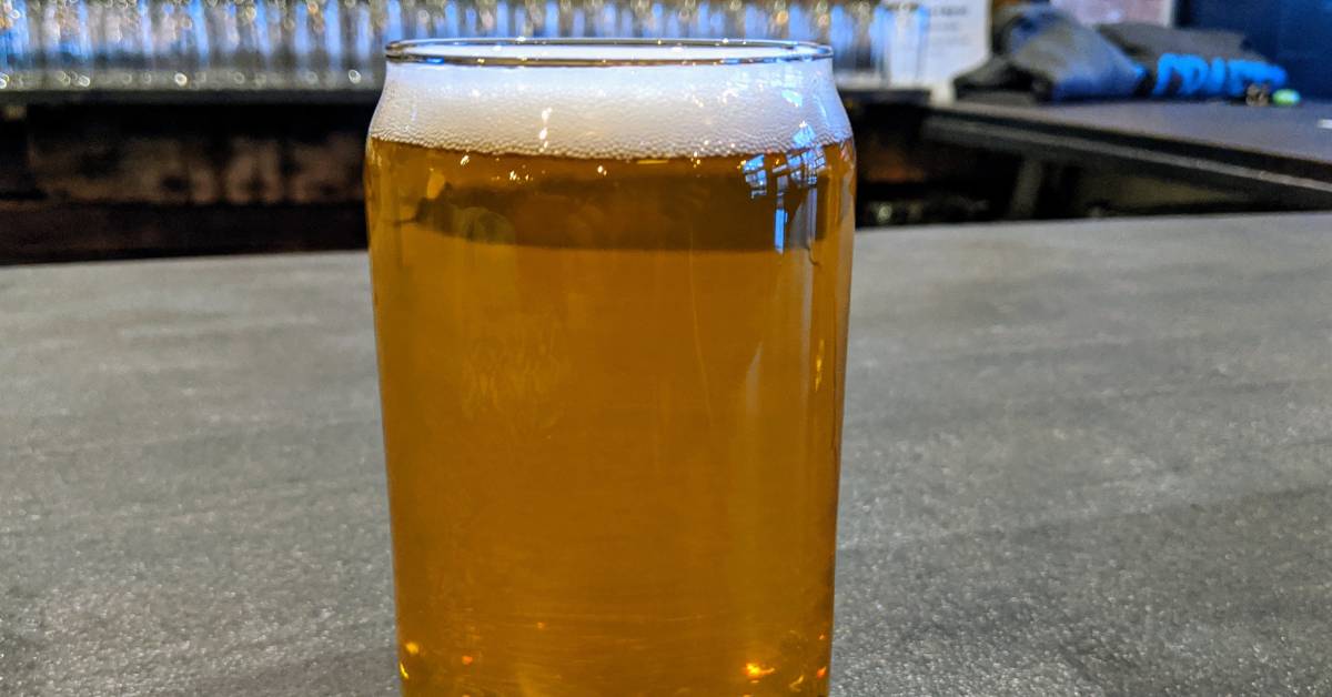 glass of beer on bar