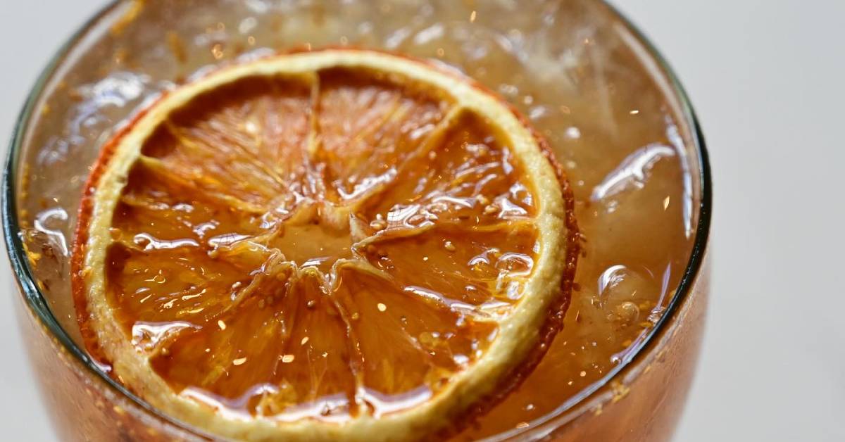 cocktail with orange slice