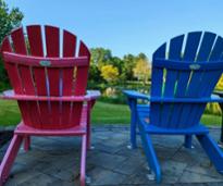 adirondack chairs at hovey pond