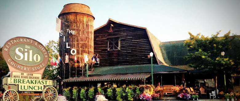 exterior of the silo country store