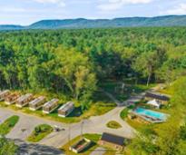 aerial view of lake george campsites in queensbury