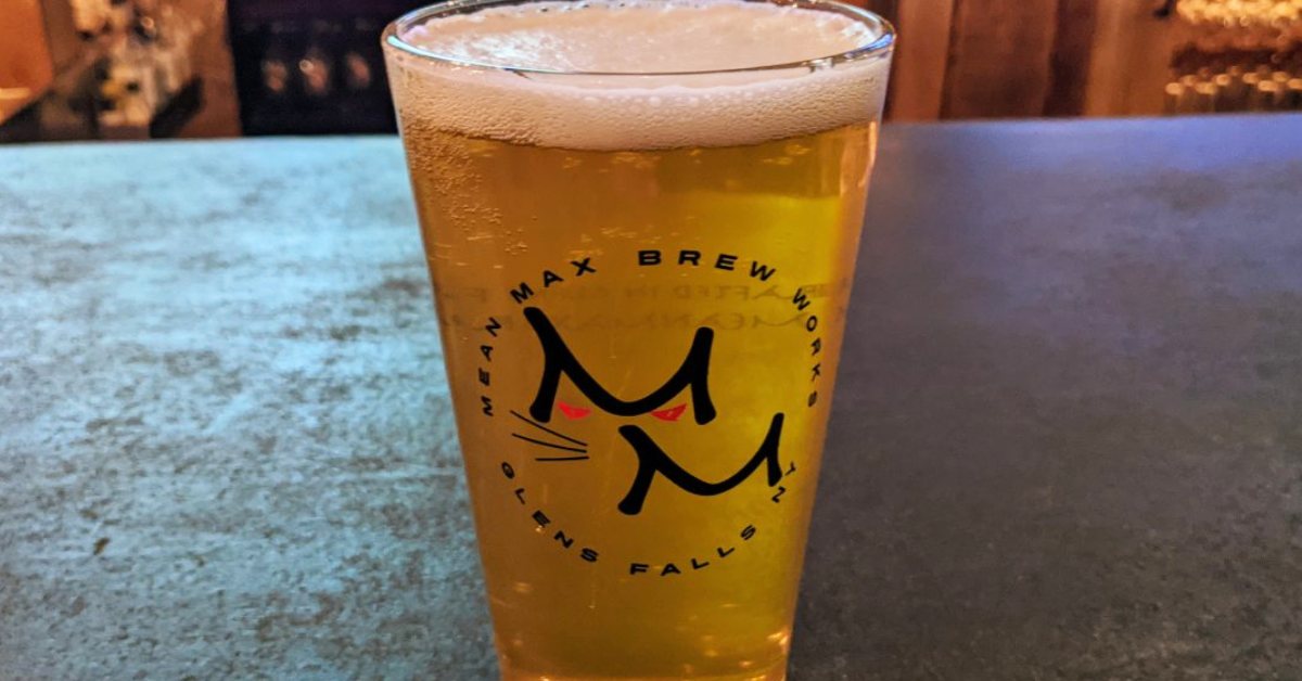 mean max brew works cup with beer