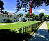 exterior of the hyde collection art museum