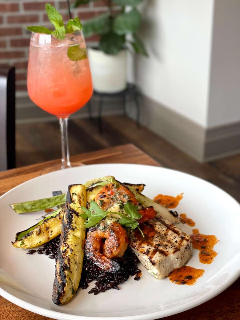 Find your perfect pairing of fresh ingredients and tasty drinks. cocktail and seafood entree