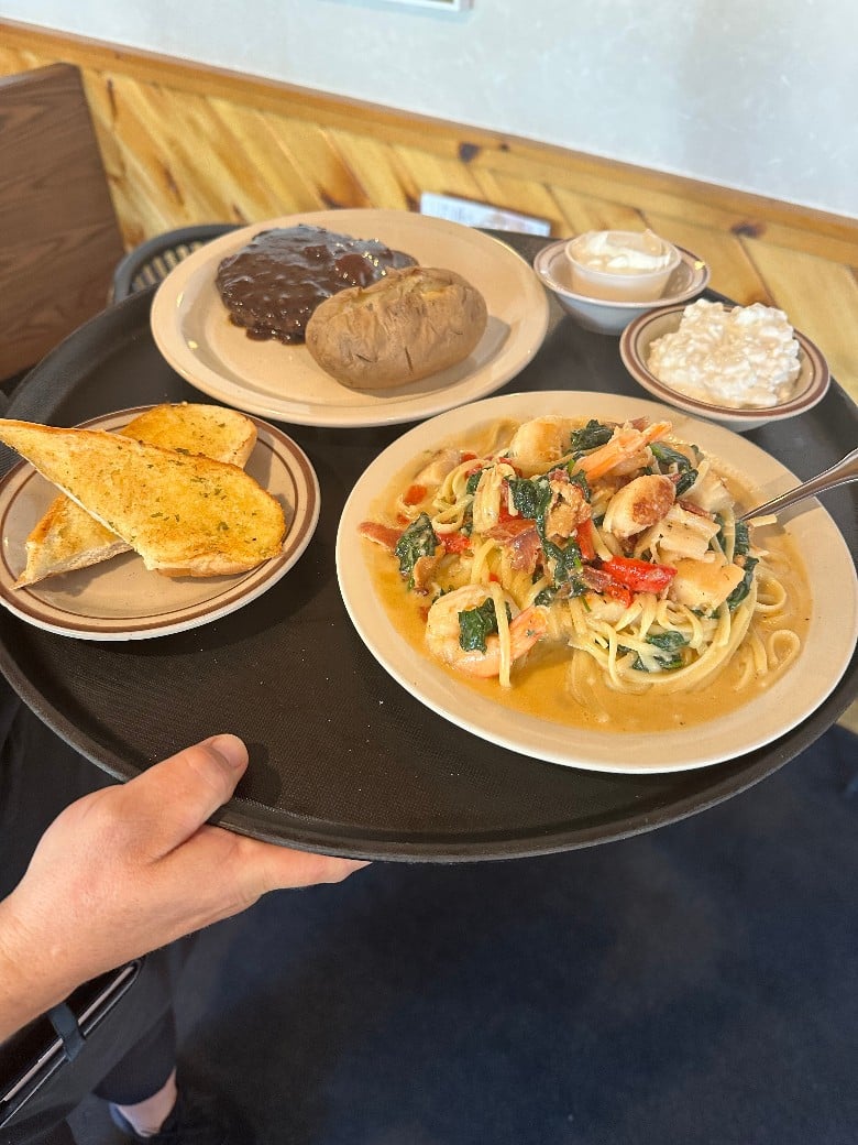 server tray with food