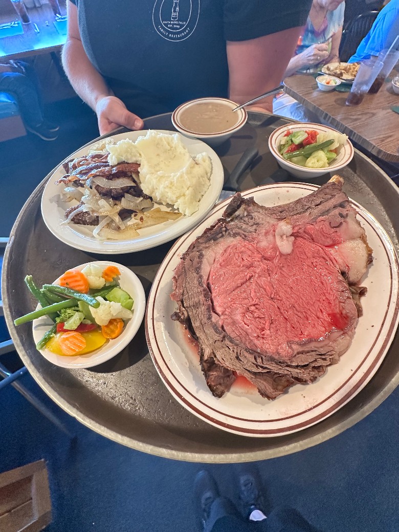 Slow Roasted Prime Rib and Bacon 🥓 and Liver Dinner