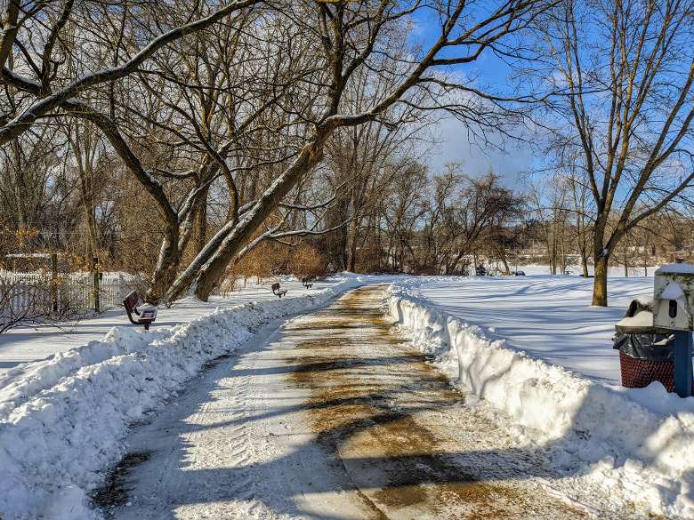 shoveled path