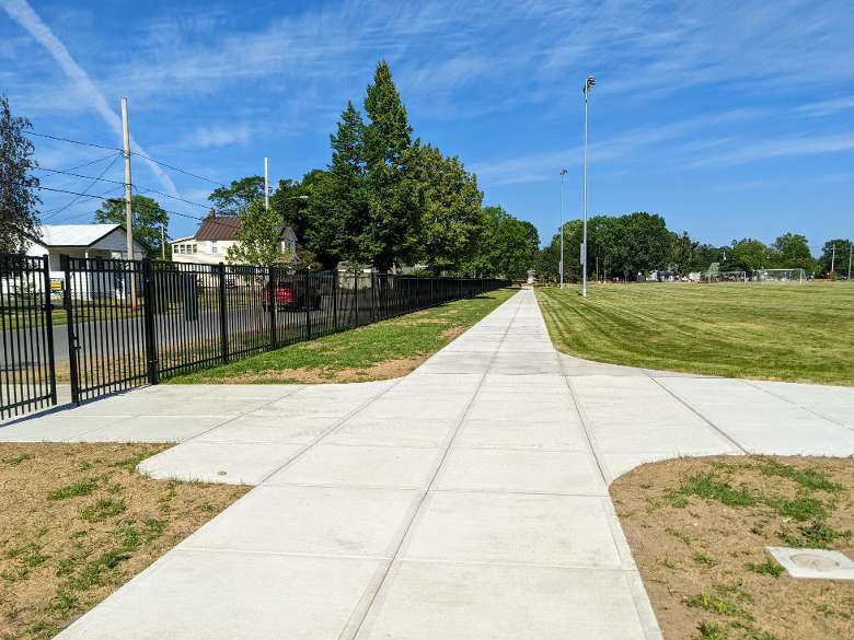 walking path by field