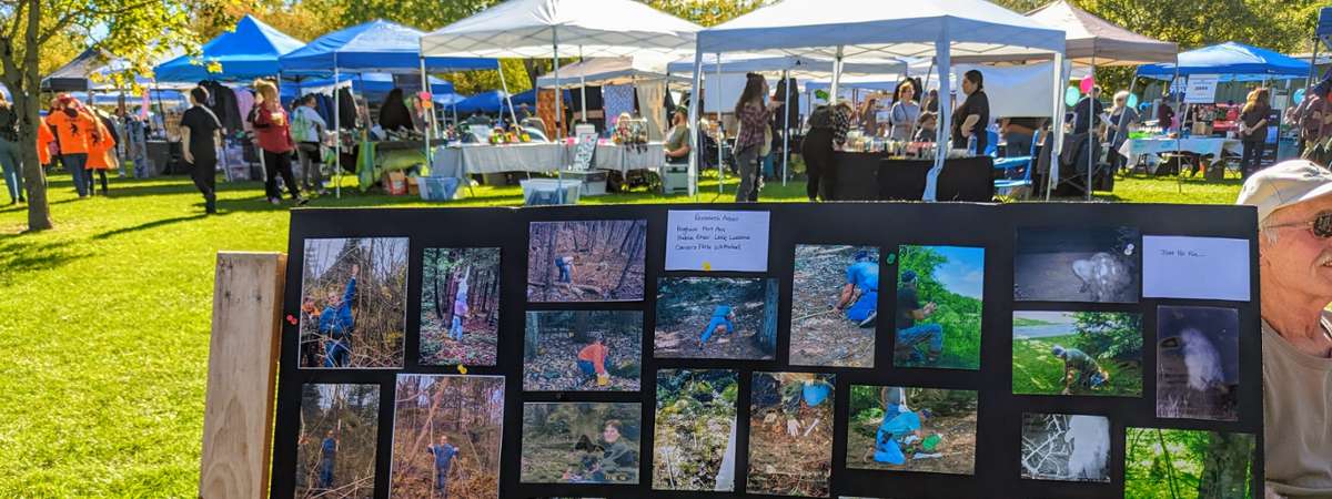 bigfoot photos on display board
