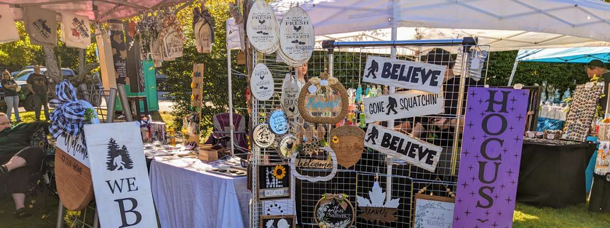 bigfoot merchandise at vnedor tent