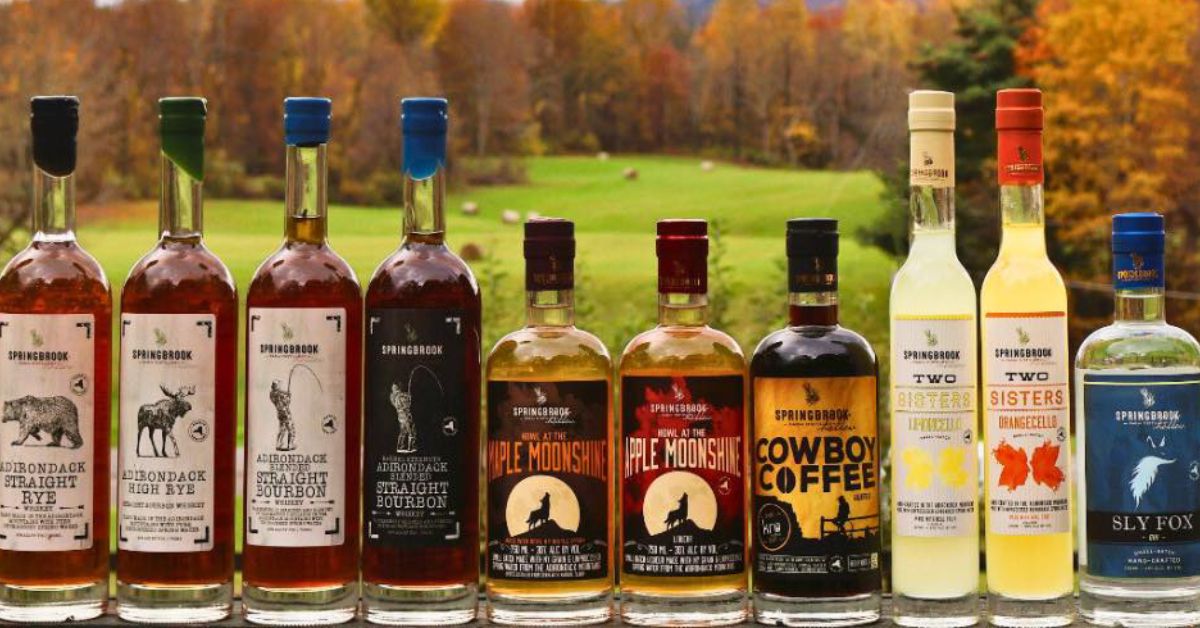 springbrook hollow bottles of spirits in a row